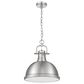 Golden Lighting Duncan 1-Light Pendant with Chain in Pewter, , large