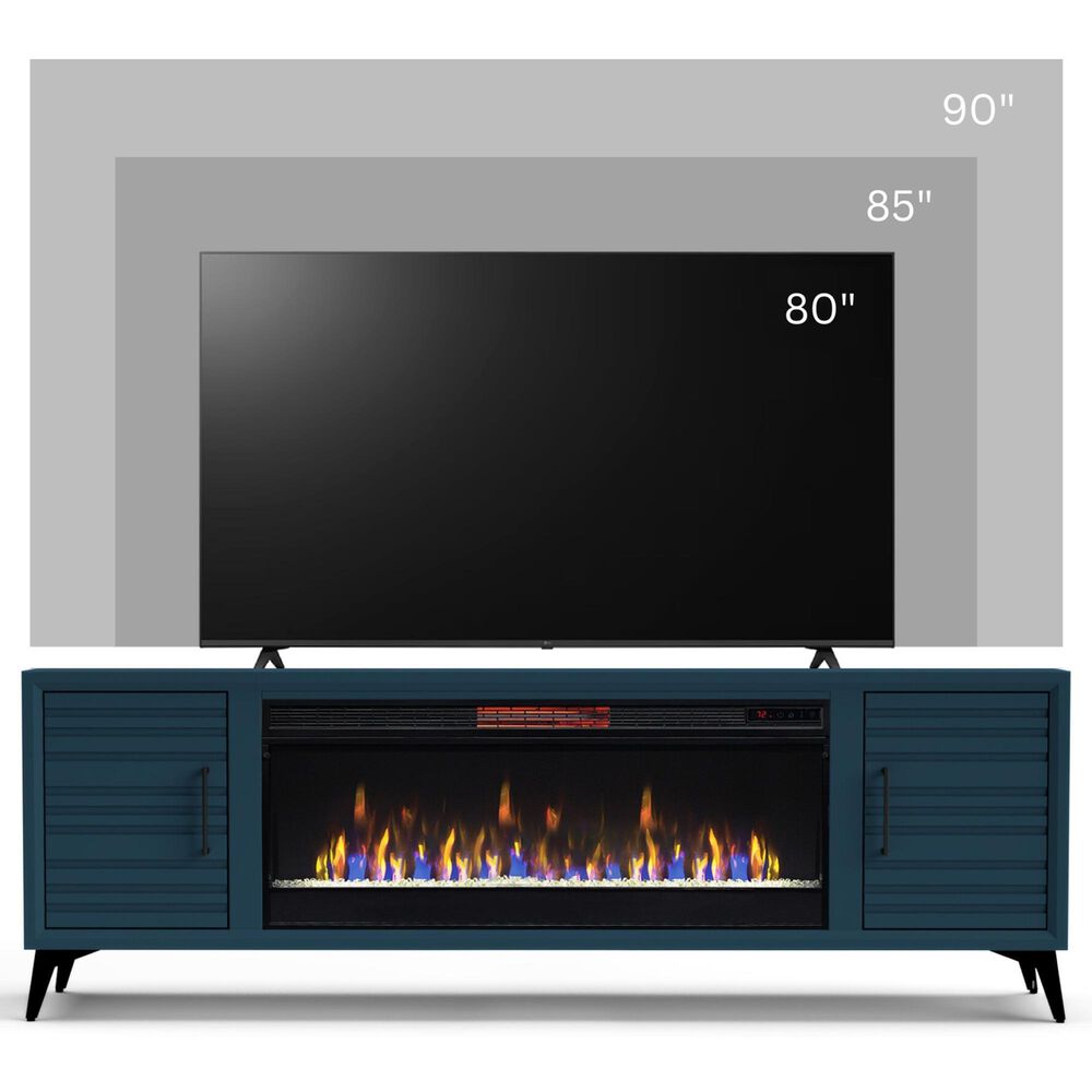 Endress International Malibu 78" Fireplace TV Stand in Denim, , large