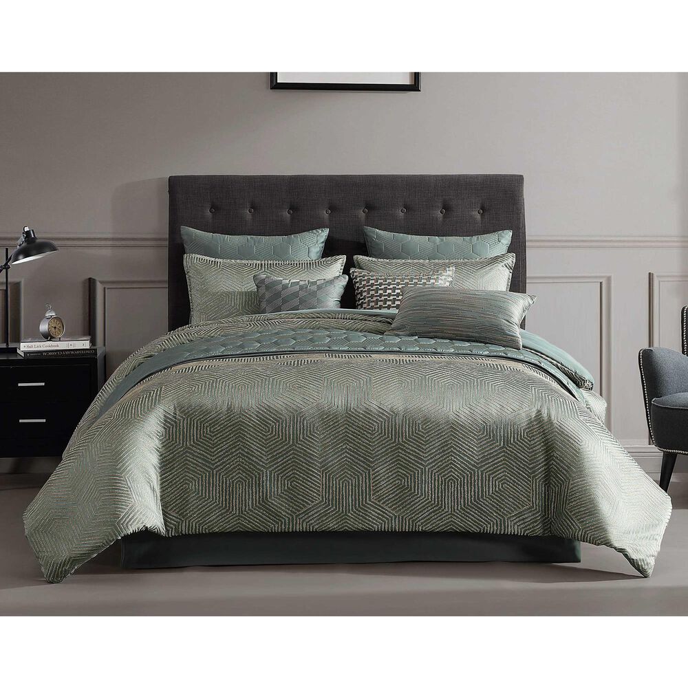 Hallmart Collectibles Haldon 10-Piece Queen Comforter Set in Green, , large