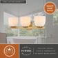 Vaxcel Bosworth 3-Light Bathroom Vanity in Muted Brass, , large