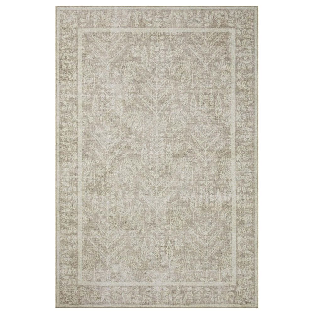 Rifle Paper Co. x Loloi Maison Bough 5" x 7"6" Natural Area Rug, , large