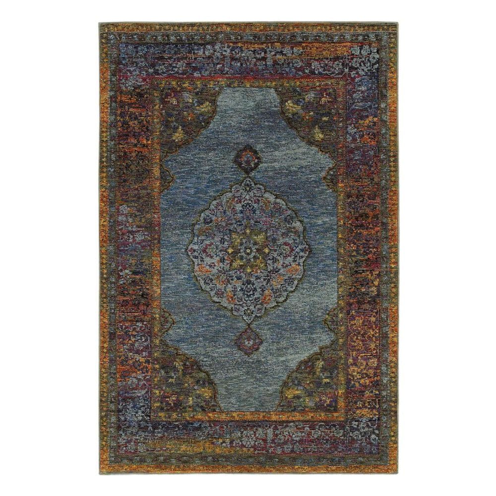 Oriental Weavers Andorra 7139A 5"3" x 7"3" Blue Area Rug, , large