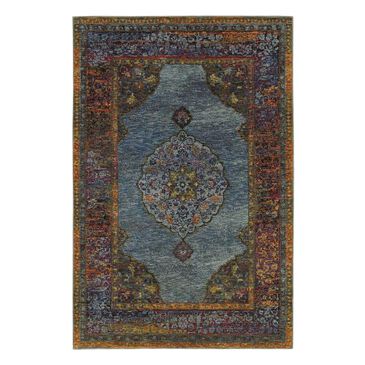 Oriental Weavers Andorra 7139A 5"3" x 7"3" Blue Area Rug, , large