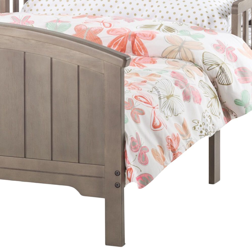 Foundations Worldwide Hampton Toddler Bed with Rails in Dusty Heather, , large