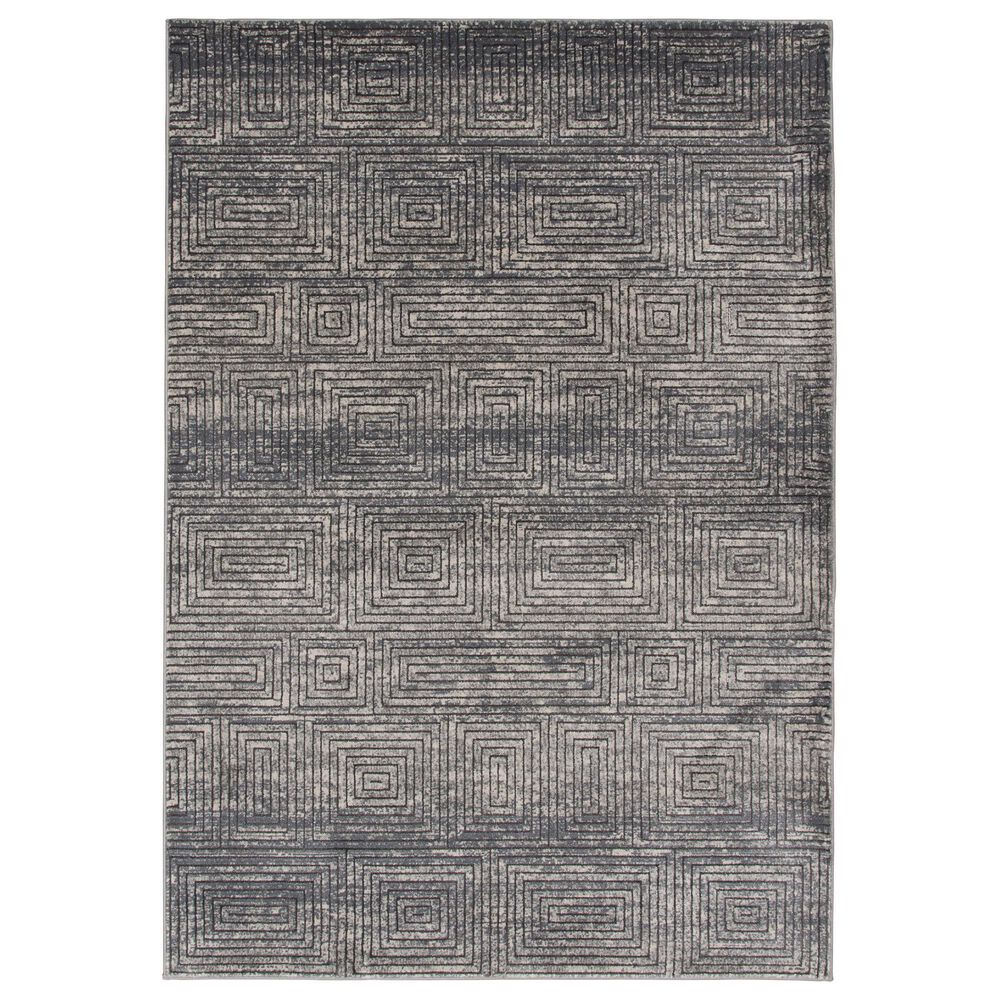 Central Oriental Clearwater Tessa 7"10" x 9"10" Shade and Gunmetal Area Rug, , large