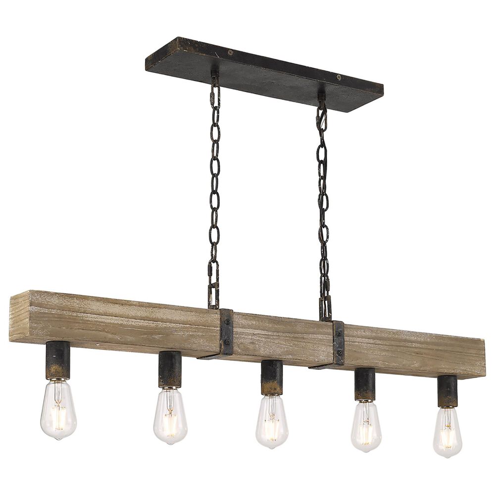 Golden Lighting Garrett Linear Pendant in Antique Black, , large