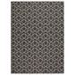 Nourison Horizon HOZ01 Black 9" x 12" Indoor/Outdoor Area Rug, , large