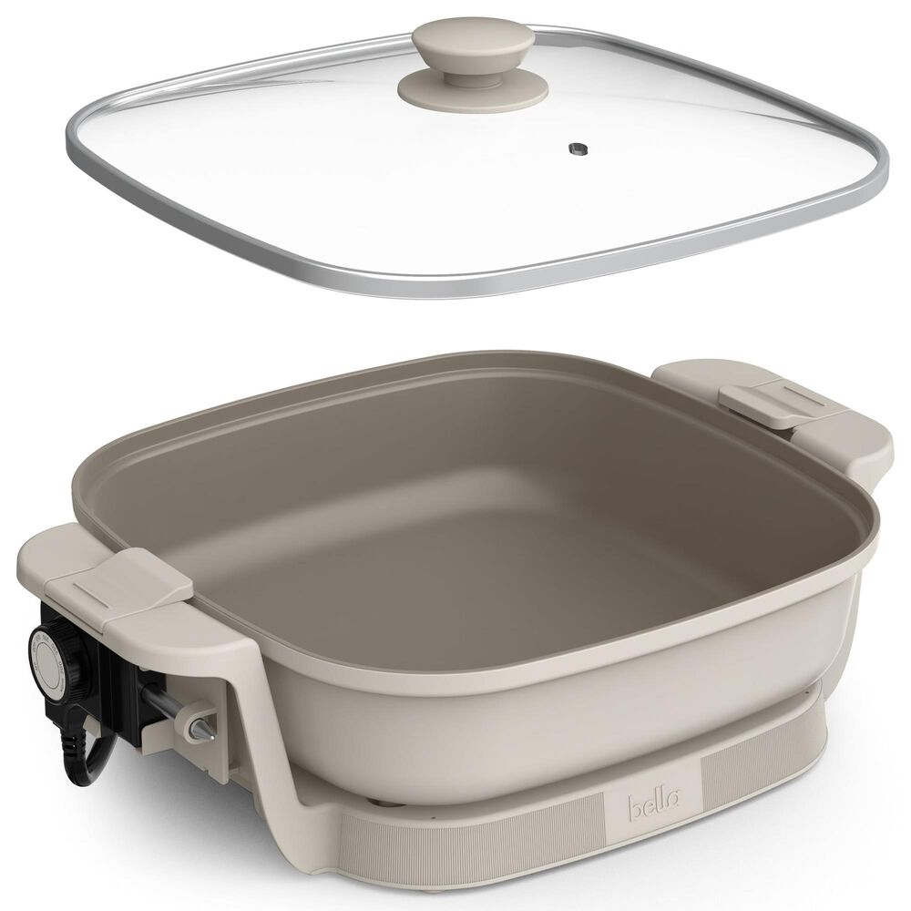 Bella 12&quot; Make and Take Electric Skillet in Oatmilk, , large