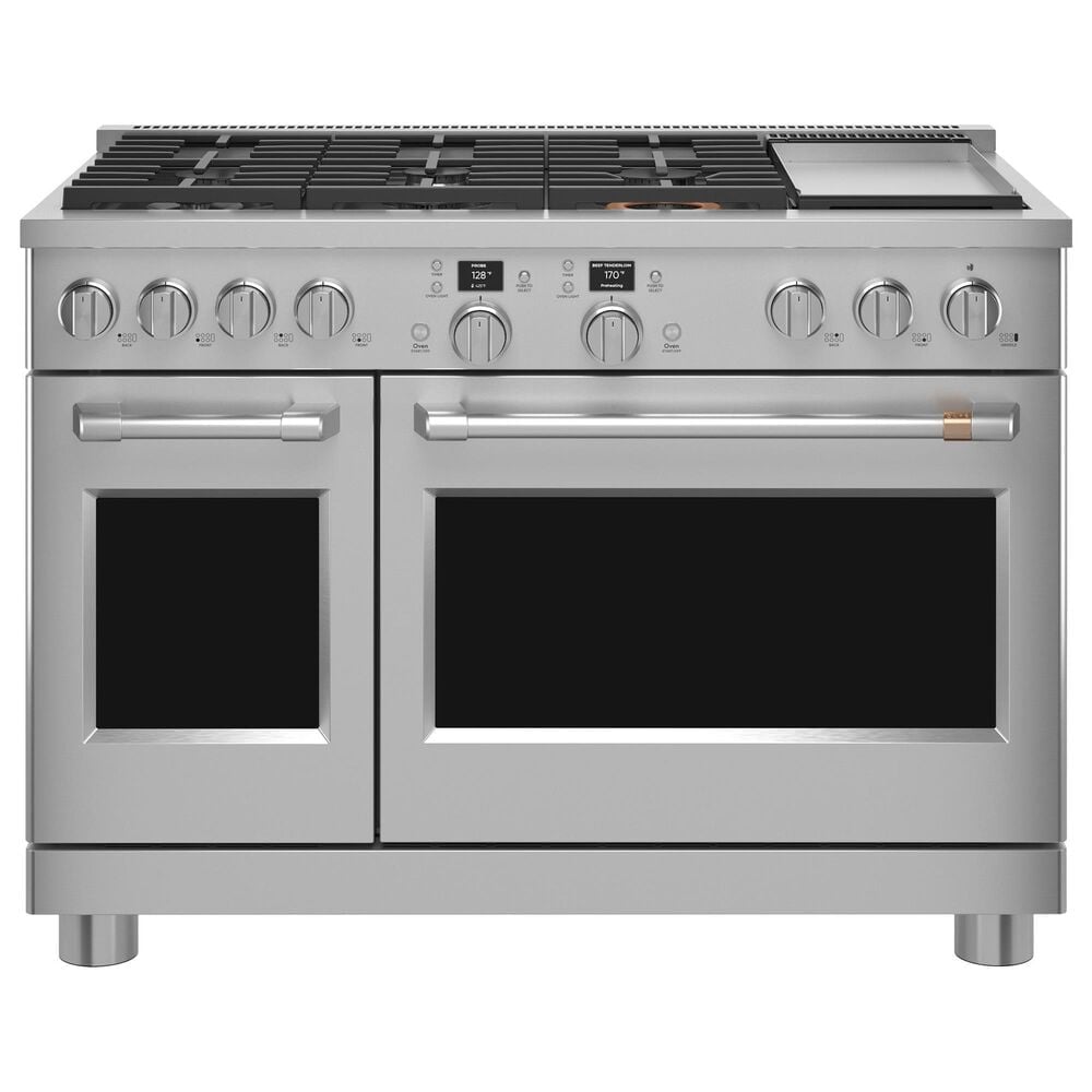 Cafe 8.25 Cu. Ft. Freestanding Dual Fuel Range with Double Oven in Stainless Steel and Brushed Stainless, , large