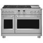 Cafe 8.25 Cu. Ft. Freestanding Dual Fuel Range with Double Oven in Stainless Steel and Brushed Stainless, , large