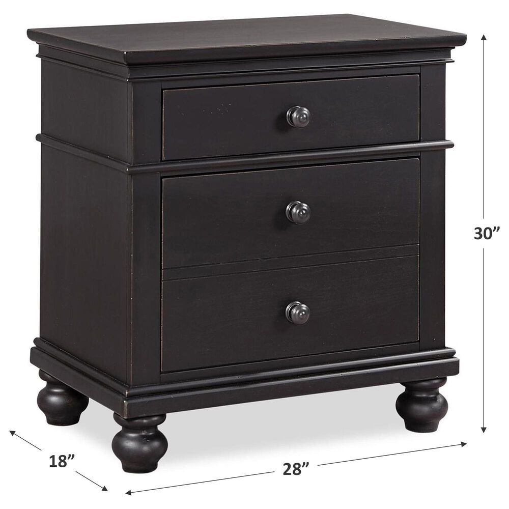 Riva Ridge Oxford 2 Drawer Nightstand in Rubbed Black, , large