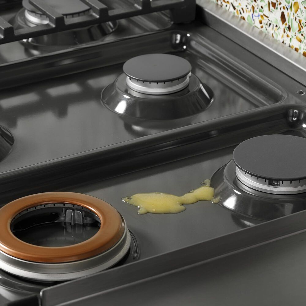 Cafe 48&quot; Natural Gas Rangetop with Integrated Griddle in Stainless Steel and Brushed Stainless, , large