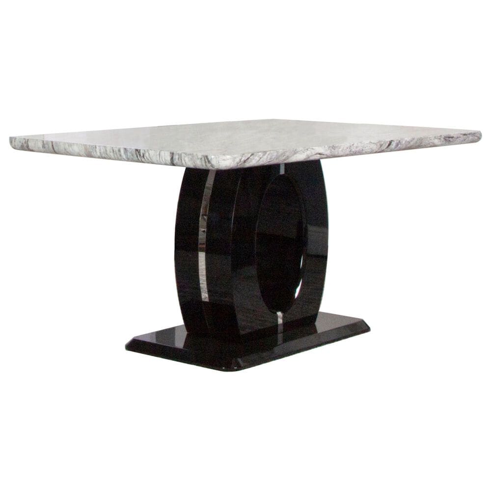 Sunset Dyane 7-Piece Counter Height Dining Set in Black and Silver Chrome, , large