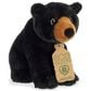 EcoNation 9.5" Black Bear Plush, , large