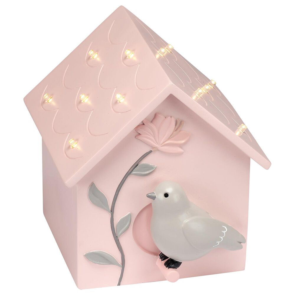 Lambs and Ivy Petals Table Top Night Light LED Lamp in Pink and Gray, , large