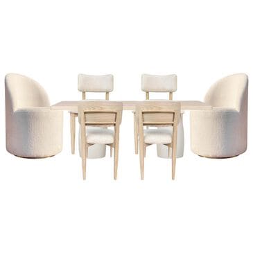 Urban Home Zinnia 7-Piece Dining Set in White Sand, , large