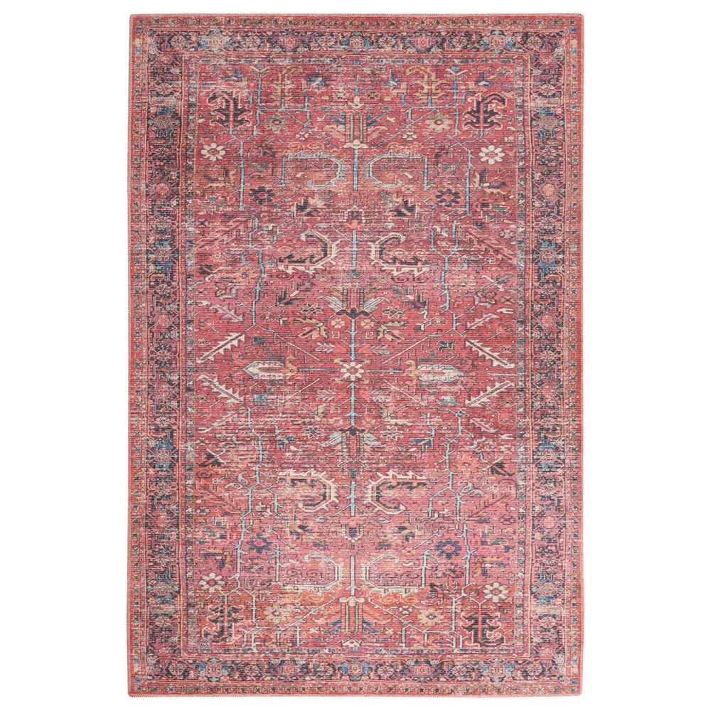 57 Grand by Nicole Curtis Series 1 Brick Red, Navy and Ivory 9"2" x 12" Area Rug, , large