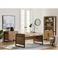 Wycliff Bay Mason 3-Drawer Writing Desk in Monarca and Dark Bronze, , large
