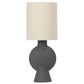 Creative Coop Amara Sculptural Terracotta Table Lamp in Matte Black, , large
