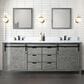 Lexora Home Marsyas 84" Double Bathroom Vanity in Ash Grey with 2 cm White Cultured Marble Top and Rectangular Sinks, , large