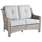 HOMLUX Outdoor Rattan Loveseat with Ergonomic in Gray, , large