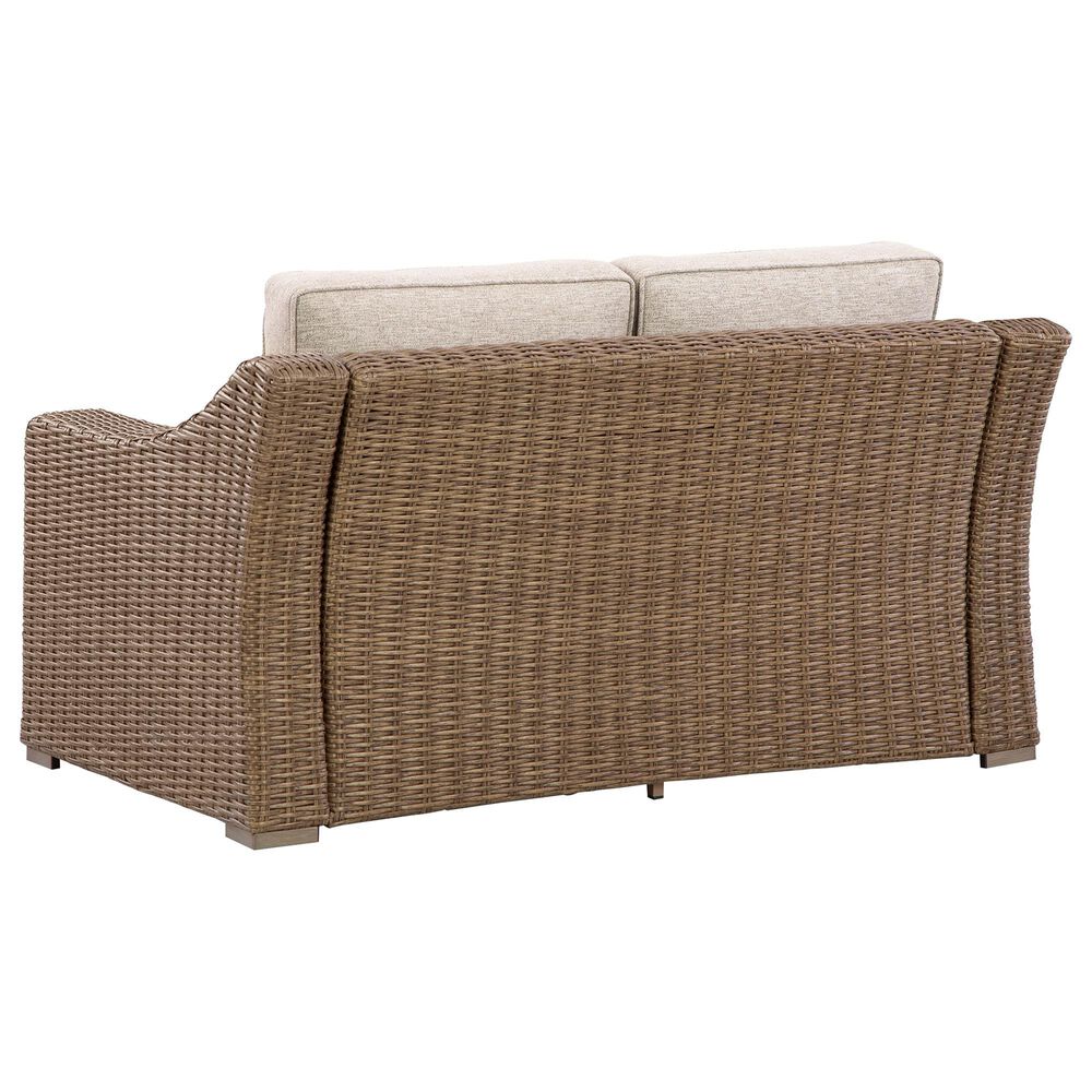 Ashley Laguna Heights Stationary Loveseat with Cushions in Beige, , large