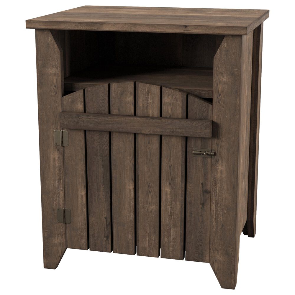 Furniture of America Fox 2-Shelf End Table in Rustic Oak, , large