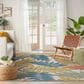 Nourison Aloha ALH18 10" x 14" Ivory and Multicolor Indoor/Outdoor Area Rug, , large