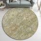 Dalyn Rug Company Silk Road Sage, Aloe, Fern, Copper and Ivory 8" Round Area Rug, , large