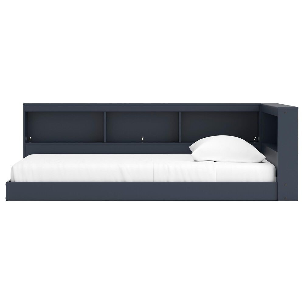 Ashley Simmenfort Twin Bookcase Storage Bed in Navy Blue, , large