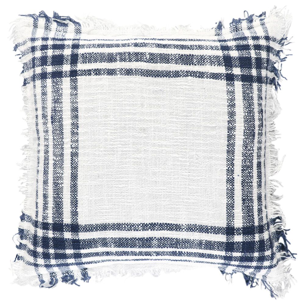 Rizzy Home 18" Pillow in White/Navy, , large