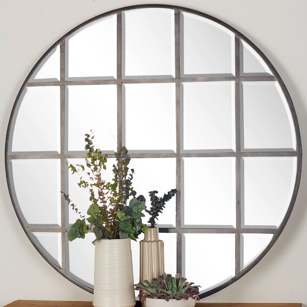 Maple and Jade 48" Wall Mirror in Silver, , large