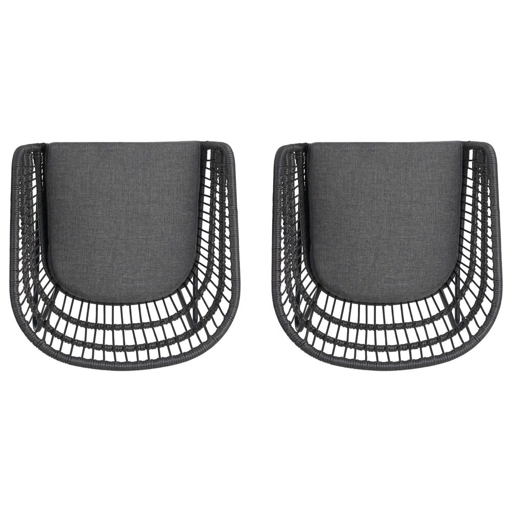 Hearth and Haven Terry Outdoor Dining Club Chair in Gray (Set of 2), , large