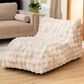 Jaxx Raven Relaxer Chaise Lounge Bean Bag Chair in Phantom Cream, , large
