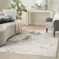 Nourison Desire Ivory, Grey and Blue 5"3" x 7"3" Area Rug, , large
