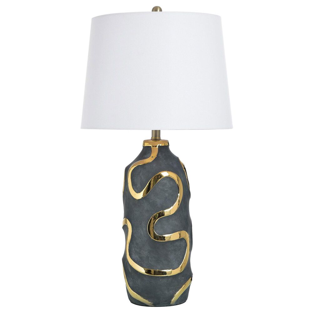 Flair Industries 32" Ceramic Table Lamp in Izmir Gold, , large