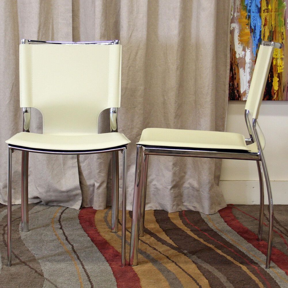 Baxton Studio Montclare Side Chair in Chrome (Set of 2), , large