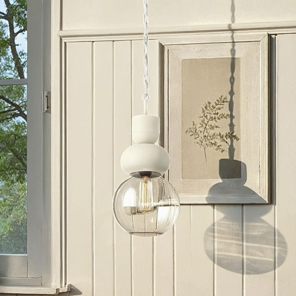 Creative Coop Cannon 1-Light Pendant in Ivory, , large