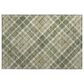 Dalyn Rug Company Soft Essentials Plaid Olive 1"8" x 2"6" Indoor/Outdoor Area Rug, , large