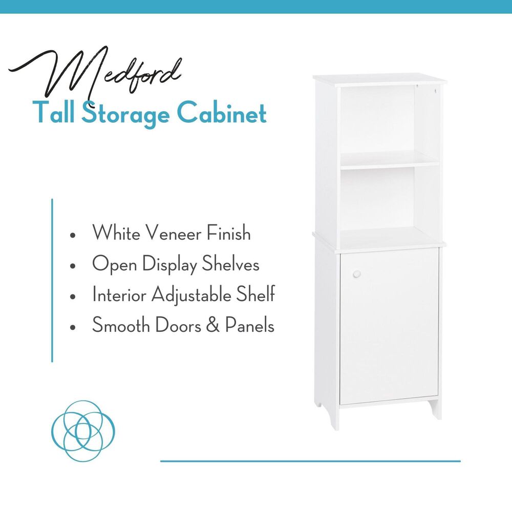 RiverRidge Home Medford Tall Floor Cabinet in White, , large
