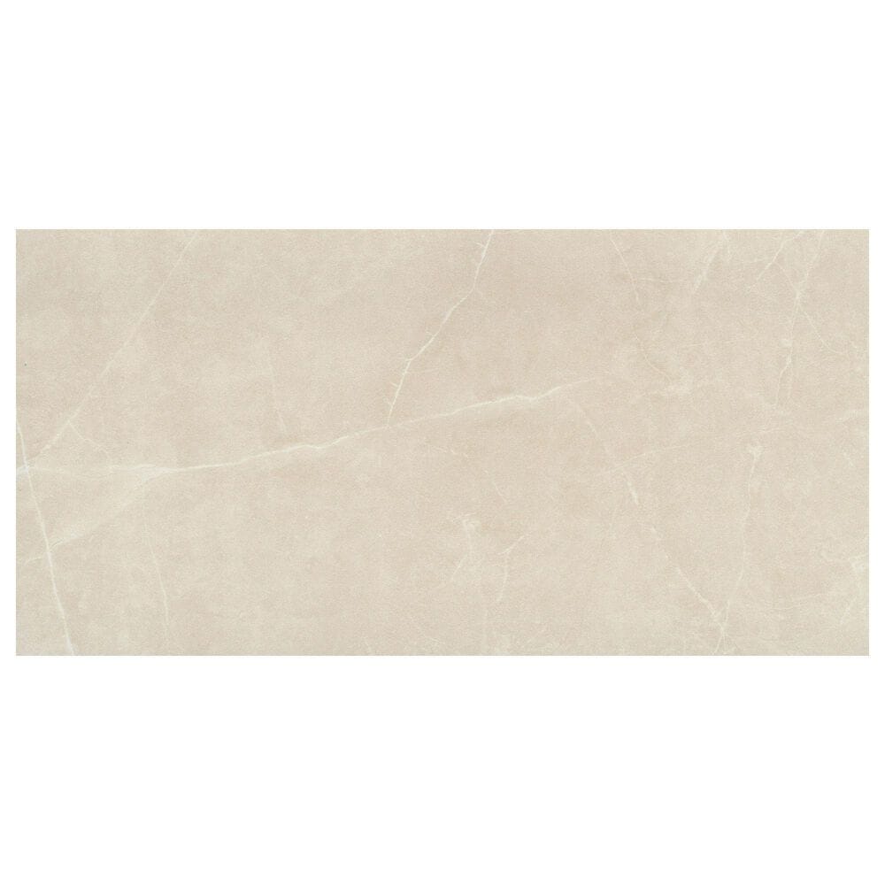 Emser Sterlina II Ivory 12" x 24" Polished Porcelain Tile, , large