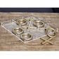 Maple and Jade 10-Piece Tic Tac Toe Home Decor Game Set in Polished Clear and Gold, , large