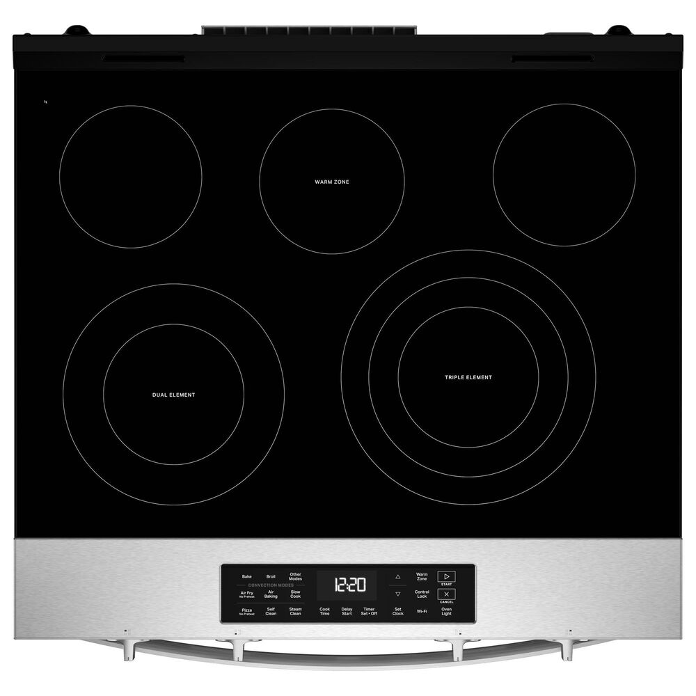 Whirlpool 30" Smart Electric Range with Air Cooking Technology in Fingerprint Resistant Stainless Steel, , large