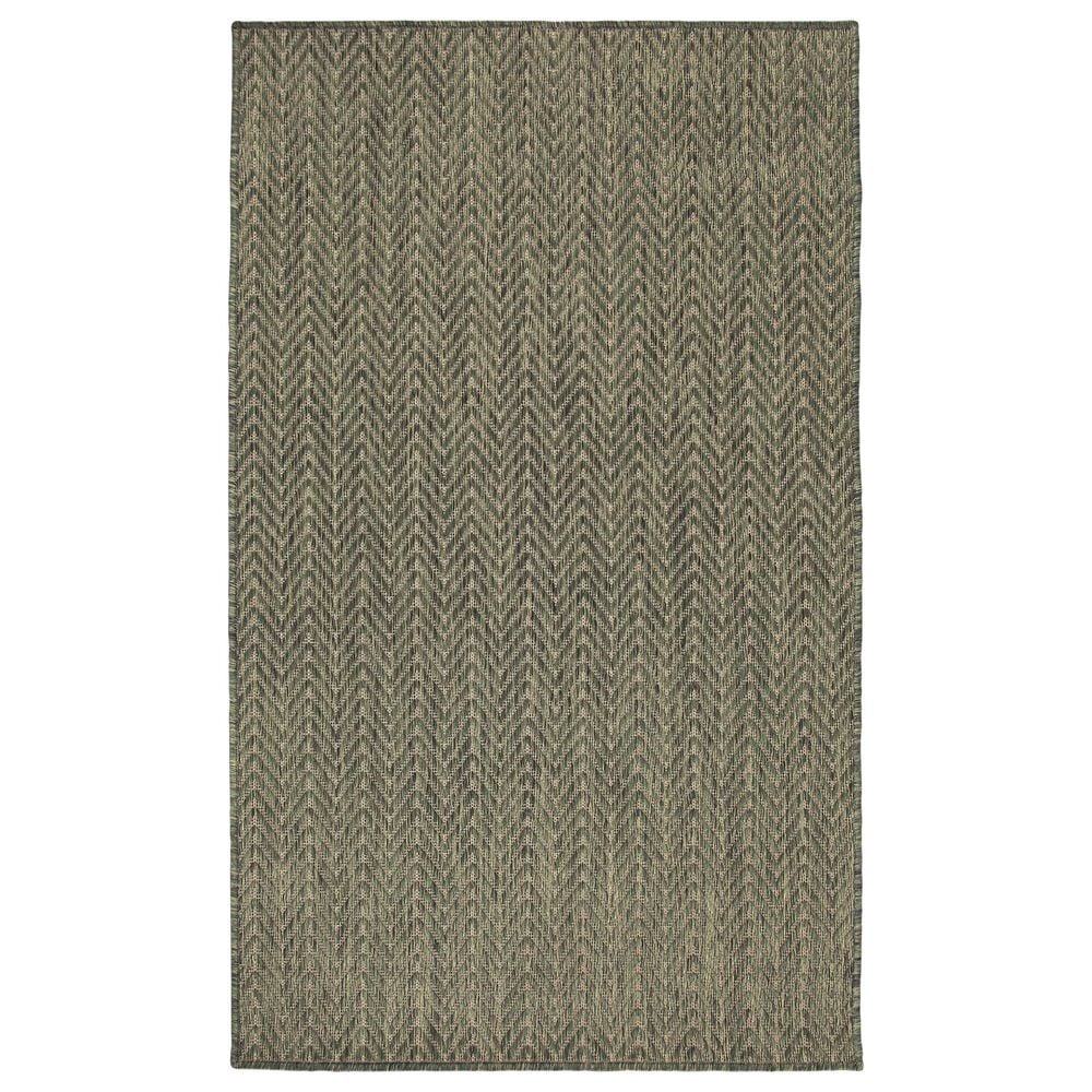 Nourison Horizon HOZ02 Green 3" x 5" Indoor/Outdoor Area Rug, , large