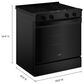 Whirlpool 5.3 Cu. Ft. Slide-in Electric Range in Black, , large