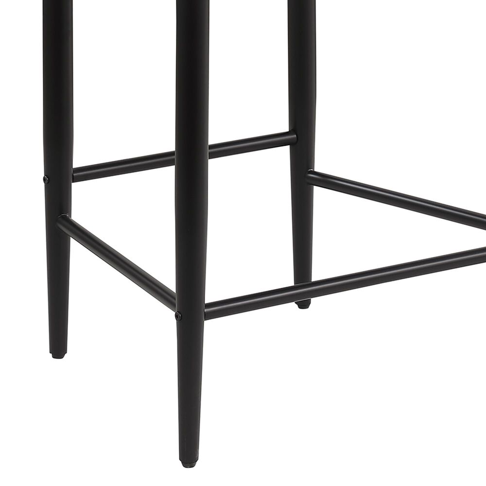 Morden Fort 26" Counter Stool with White Cushion in Black and Gold (Set of 2), , large