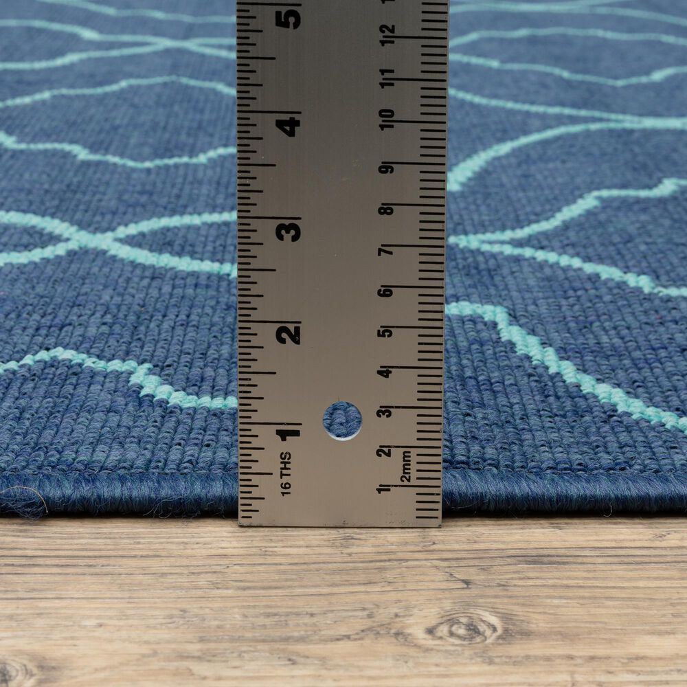 Oriental Weavers Meridian 7541B 2&#39;3&quot; x 7&#39;6&quot; Navy Runner, , large