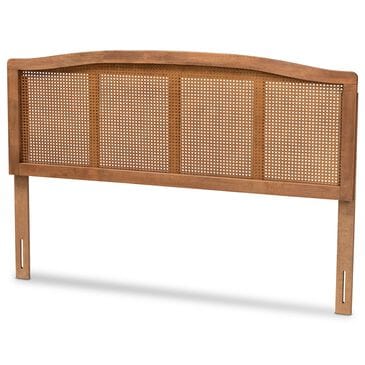 Baxton Studio Marieke King Panel Headboard in Ash Walnut, , large
