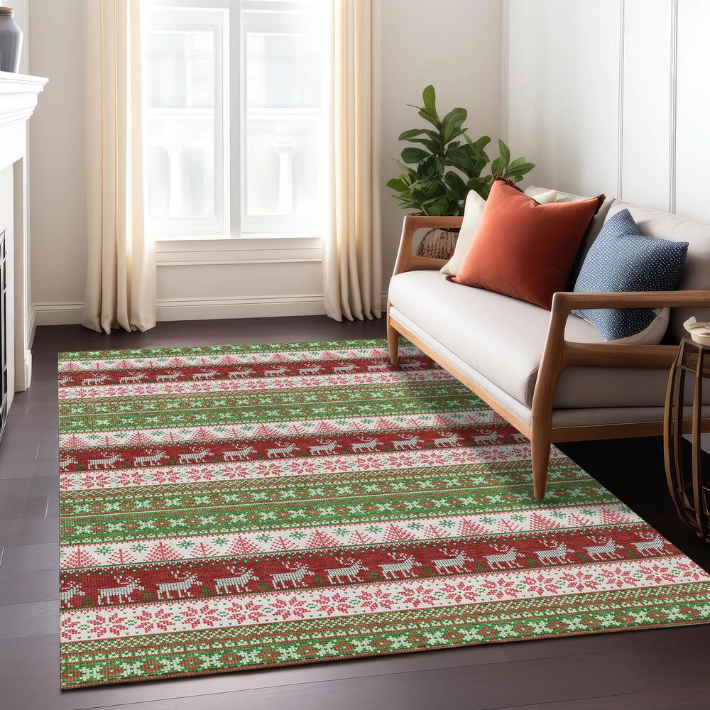 Dalyn Rug Company Wonderland WN26 5&#39; x 7&#39;6&quot; Green Indoor/Outdoor Area Rug, , large