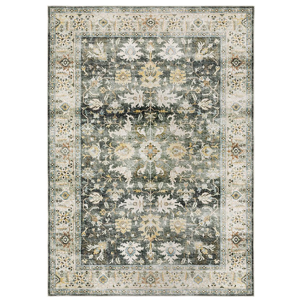 Oriental Weavers Charleston Floral 2" x 3" Charcoal Area Rug, , large